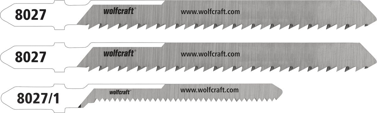 Wolfcraft - lames de scie sauteuse acrylique - lame de scie sauteuse coupe fine droite et courbée pour - lames hcs avec tige en T - spéciale pour acrylique et verre acrylique - 8027000