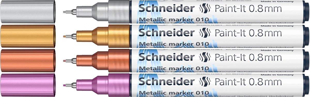 Instruments d'écriture Schneider marqueur métallique Schneider - paint-it 011 - 2 mm - 4 pièces - s-ml01111501
