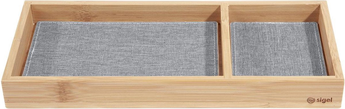 Boîte à stylos Sigel - style œil - bambou - 245x109x25mm - avec incrustation - si-sa205
