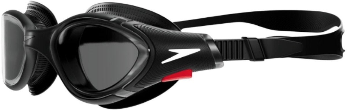 Lunettes de natation Speedo biofuse 2.0 - lunettes de plongée ergonomiques adultes - protection UV anti-buée - lunettes de natation professionnelles avec fermeture à bouton-poussoir - joint super doux - fumée noire