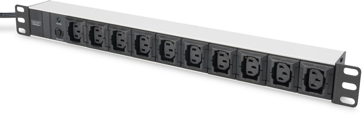 Digitus DN-95404 Prise 19 pouces pour armoire de brassage 1 prise pour appareil c13 10a noir