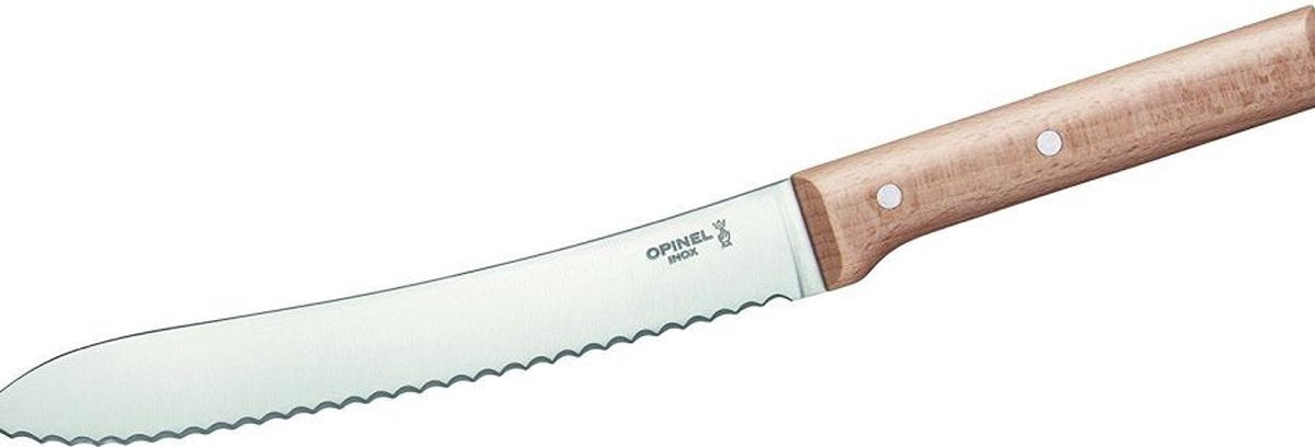 Couteau à pain Opinel parallèle n°116 - 21cm - bois de hêtre inox - sur carte