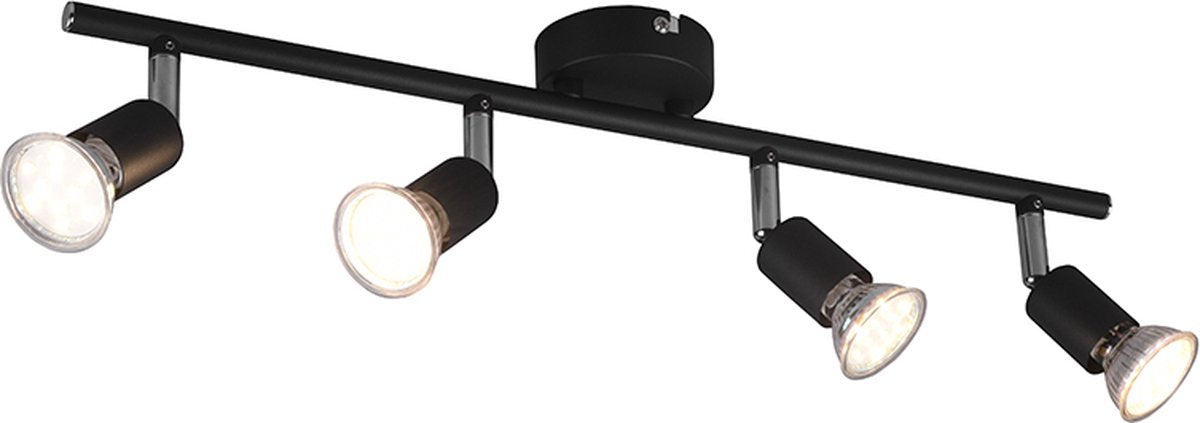 Rl live your light reality paris - spot - noir mat - excl. 4x gu10 3 w - montage au plafond