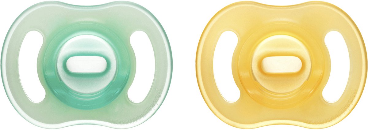 Sucettes de nuit ultra-légères Tommee tippee - 0-6 mois - lot de 2 - sucette une pièce qui brille dans le noir