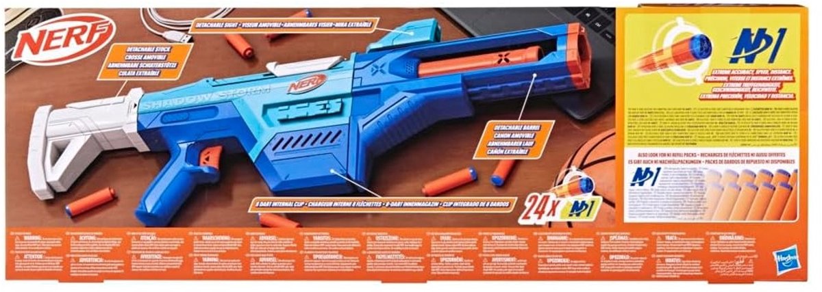 Nerf n series shadow storm - comprenant 24 fléchettes n1 - blaster jouet