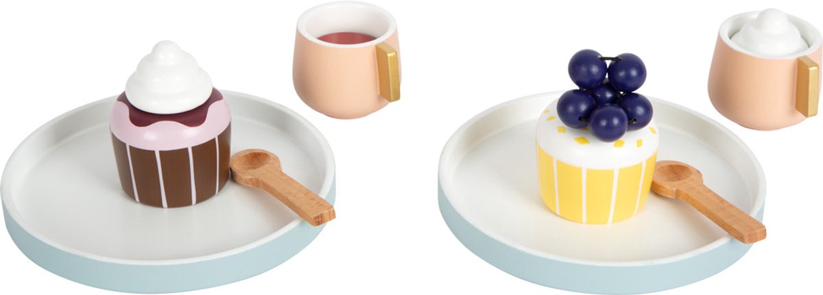 Small foot - service à café et thé en bois savoureux, 16 pièces.