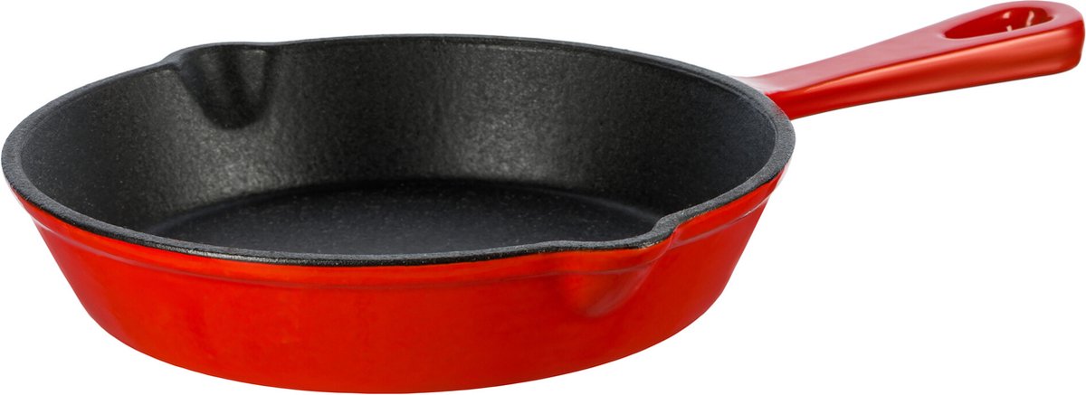 Grand feu - poêle en fonte émaillée - 25 cm - rouge