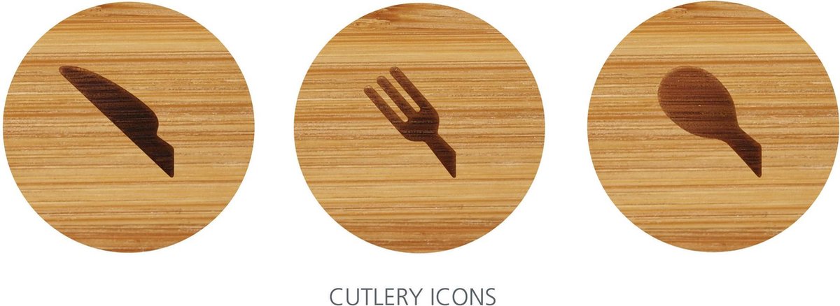 Joseph joseph range-couverts bambou petit - tiroir - marron - compartiments de tri | durable | antidérapant