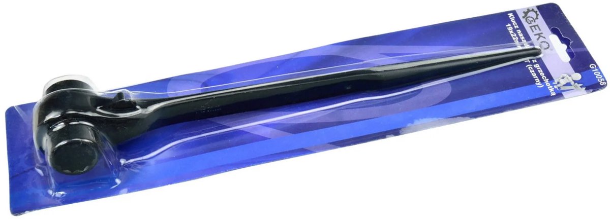 Clé à cliquet constructeur d'échafaudages Geko - 19 22 mm - manche long - oxydé noir
