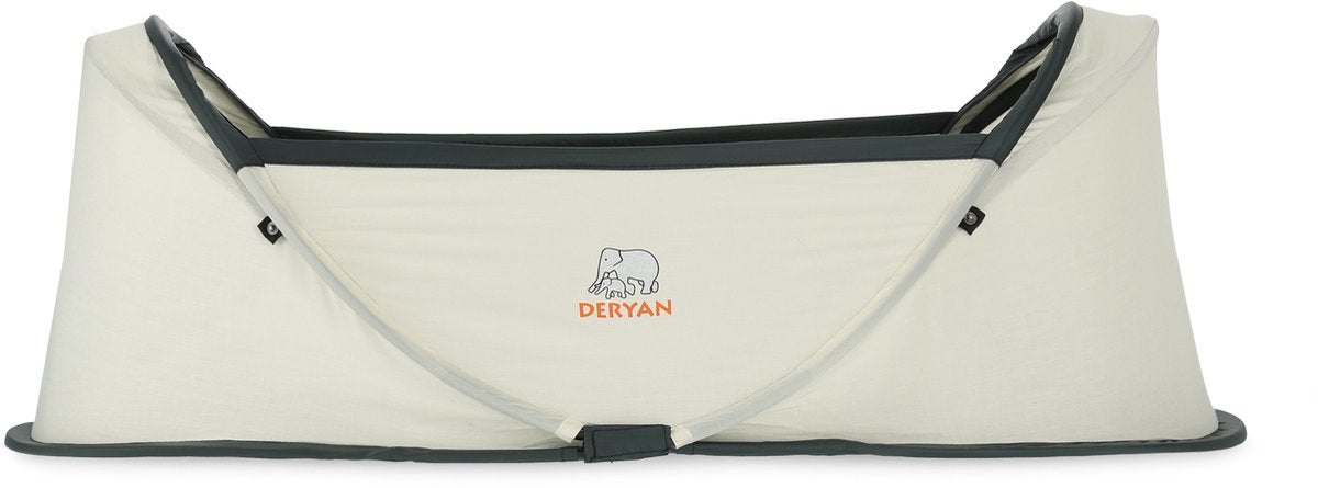 Lit de camping boîte bébé bébé Deryan - moustiquaire bébé - crème