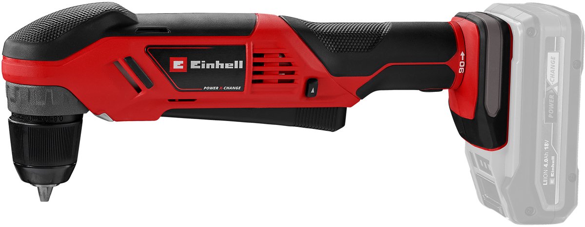 Perceuse/tournevis d'angle sur batterie Einhell te-ad 18 li solo - power x-change - 18 v li-ion - 45 nm - excl. batterie et chargeur