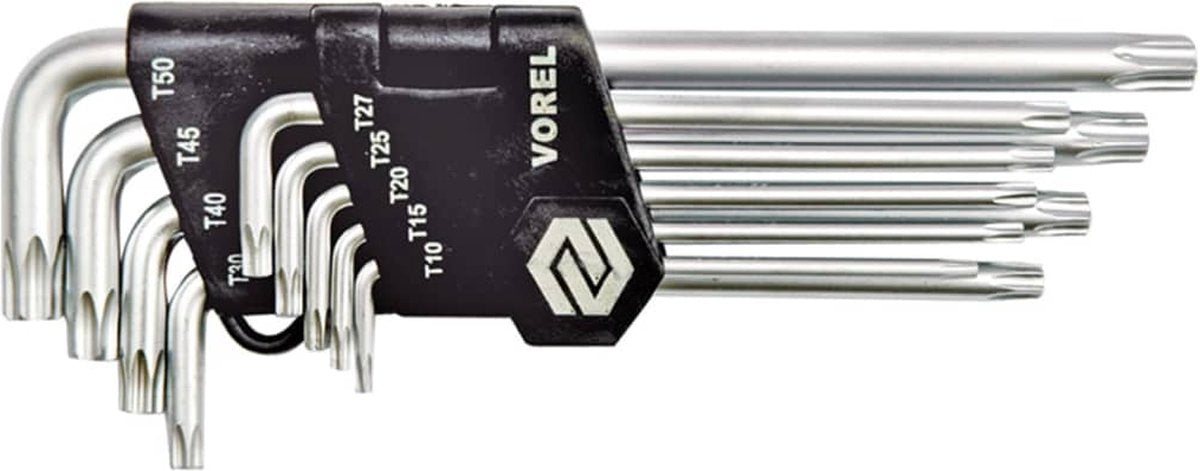 Vorel -torx-clés de sécurité-9 pcs