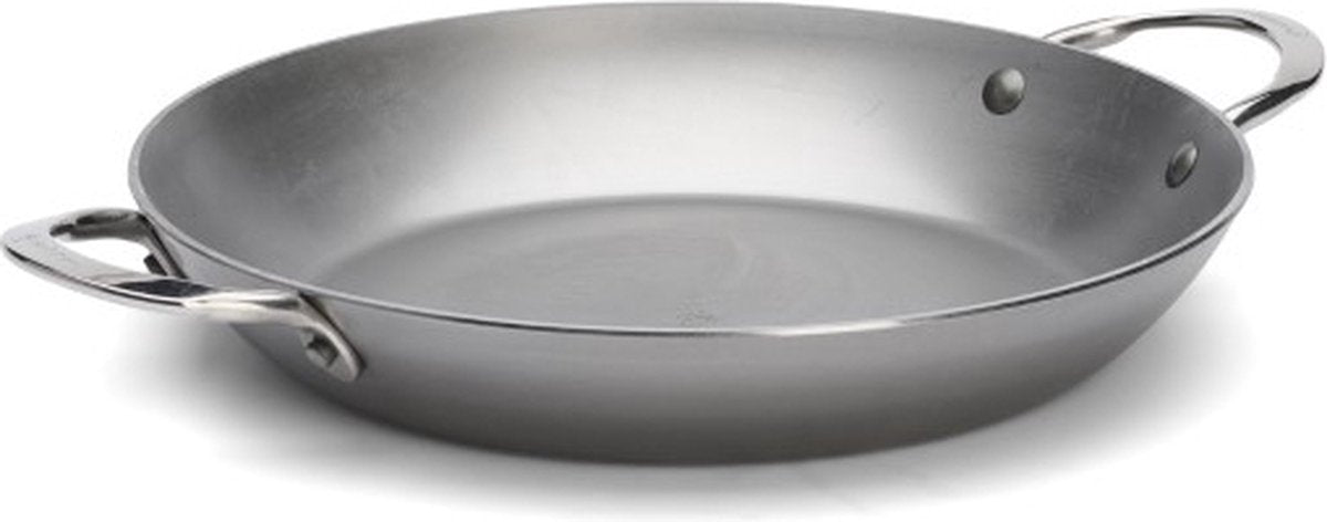 Poêle à paella Debuyer de Buyer Mineral B 28 cm – Poêle à paella en acier carbone – ø 28 cm – Fabriquée en France