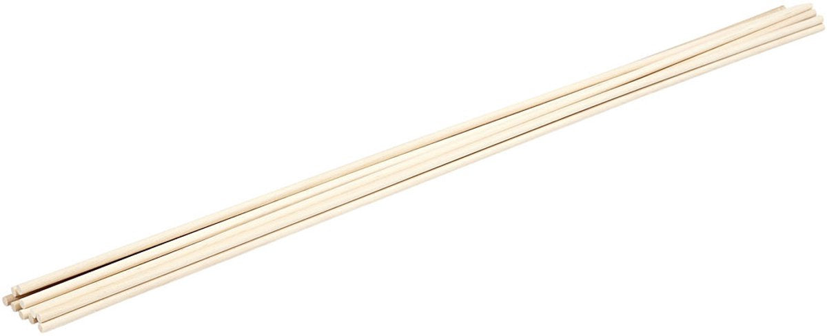 Creativ company cc bâtons de fleurs en bois 60 cm × 6 mm 10 pièces