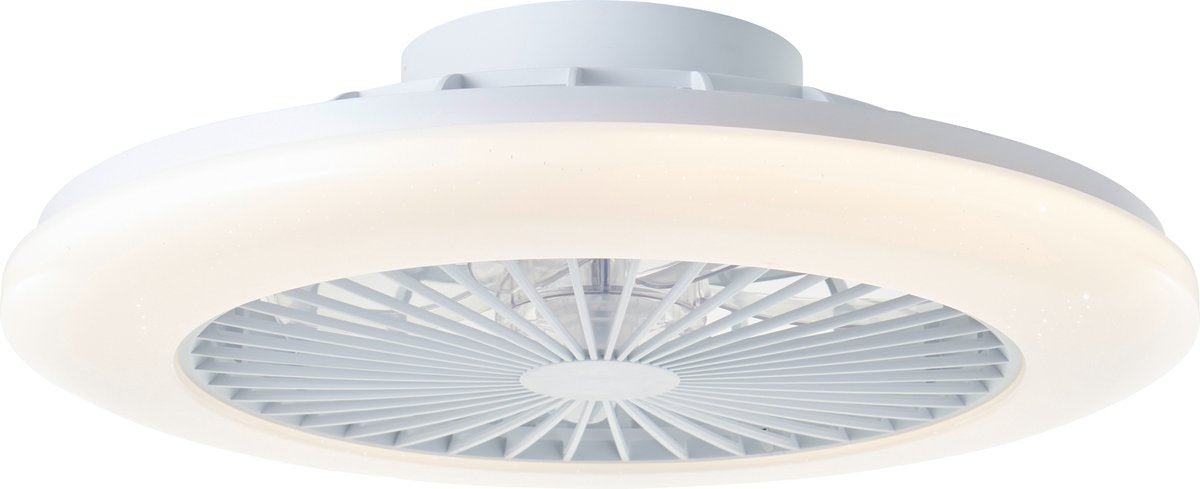 Brilliant salerno - ventilateur de plafond - avec éclairage - LED 40w - couleurs blanc et RGB - dimmable - blanc - très silencieux