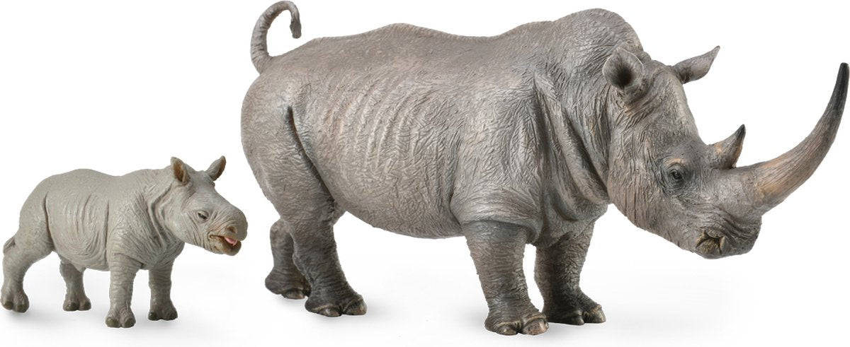 Figurine Collecta - rhinocéros blanc - (xl) - animaux sauvages - peint à la main - miniature