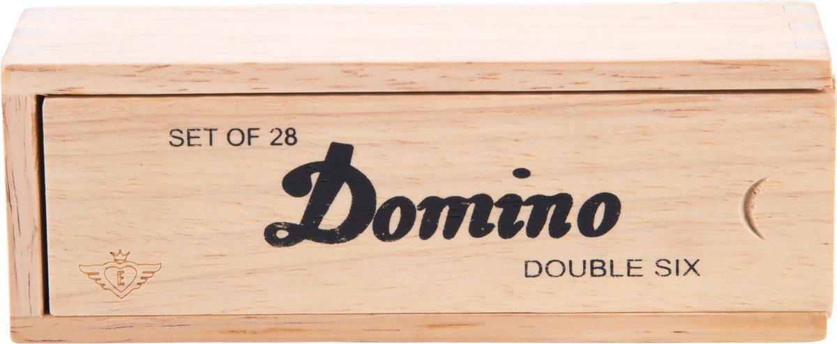 Domino de base dans une boîte en bois