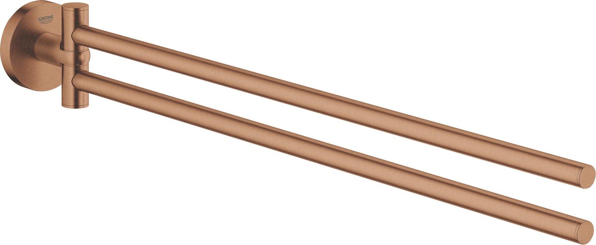 Porte-serviettes Grohe essentials avec deux bras rotatifs - or coucher de soleil (bronze mat)