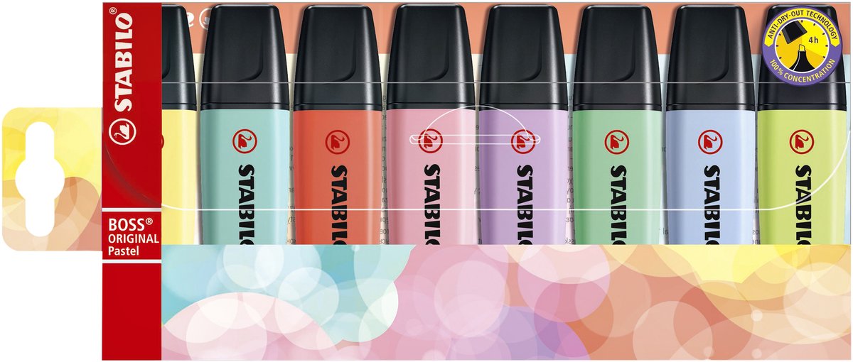 Stabilo surligneur fluorescent set boss multicolore (5 pièces)