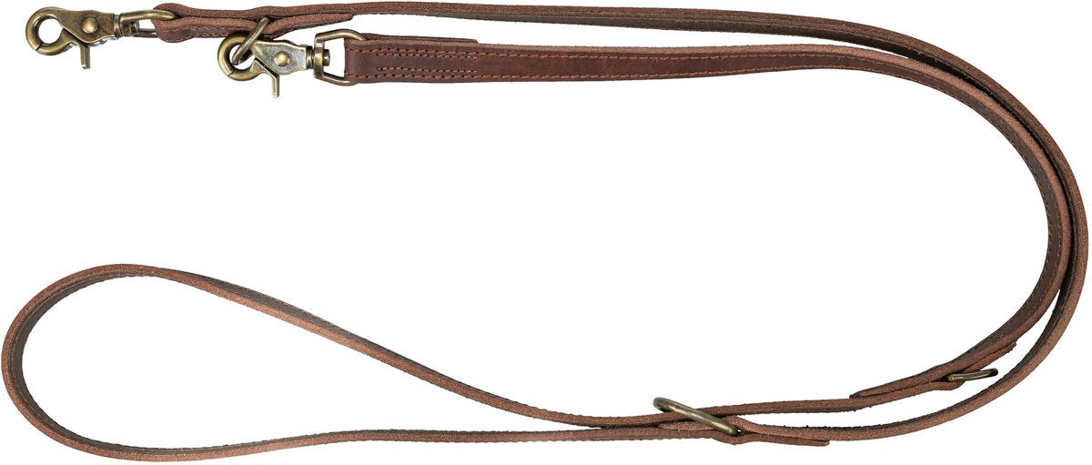 Trixie Laisse pour chien rustique réglable en cuir gras marron foncé