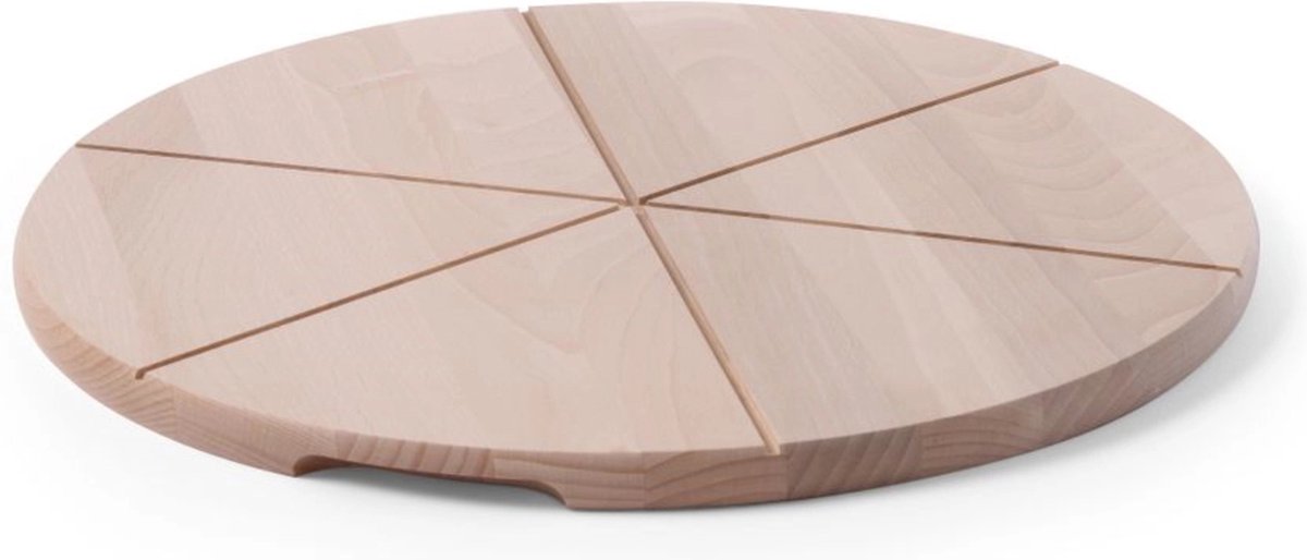 Hendi pizza plank – beukenhout – met snijgroeven – ø 400 mm