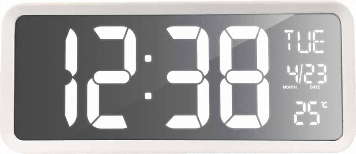 Technoline horloge murale horloge de table grands chiffres clairs - indication date jour - température - ws 8130