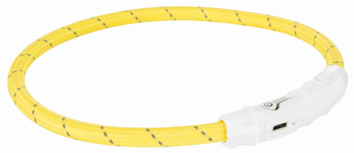 Trixie collier lumineux pour chien flash USB TPU nylon orange