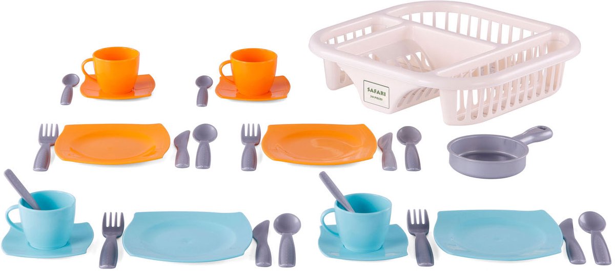 Service de Cavallino avec rack de lave-vaisselle orange, 30dlg.