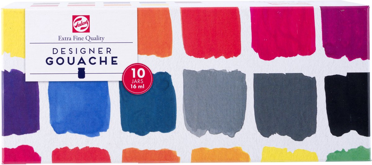 Coffret Talens gouache extra fine, flacons 10x16ml