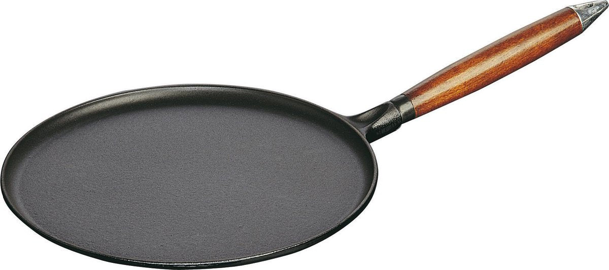 Poêle à crêpes Staub - noir - ø 28 cm - revêtement antiadhésif émaillé