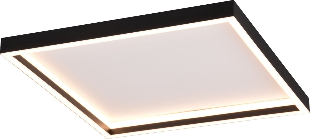 Rl live your light reality rotonda - plafonnier - noir mat - incl. 1x SMD 20 W - montage mural et plafond