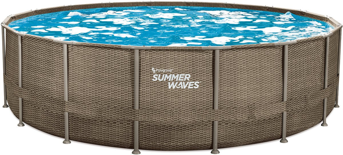 Piscine à cadre Summer Waves ronde - ⌀549 x 132 cm - piscines - avec pompe de filtration - pompe de piscine - cartouche filtrante - couverture - tapis de sol - échelle - kit d'entretien