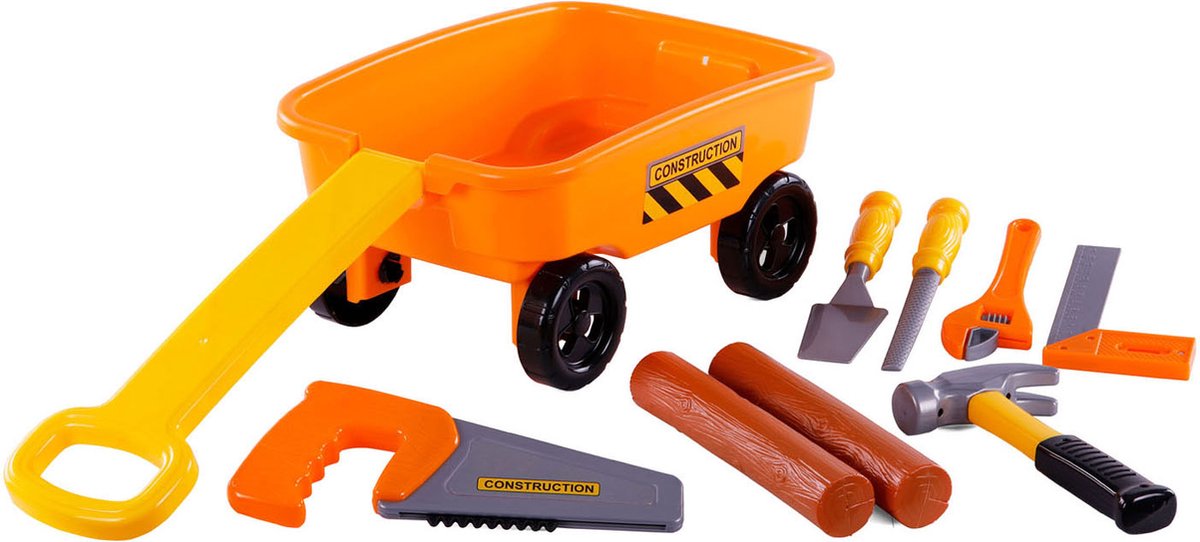 Cavallino Bolderkar Oranje avec outils et troncs d'arbres, 9dlg.
