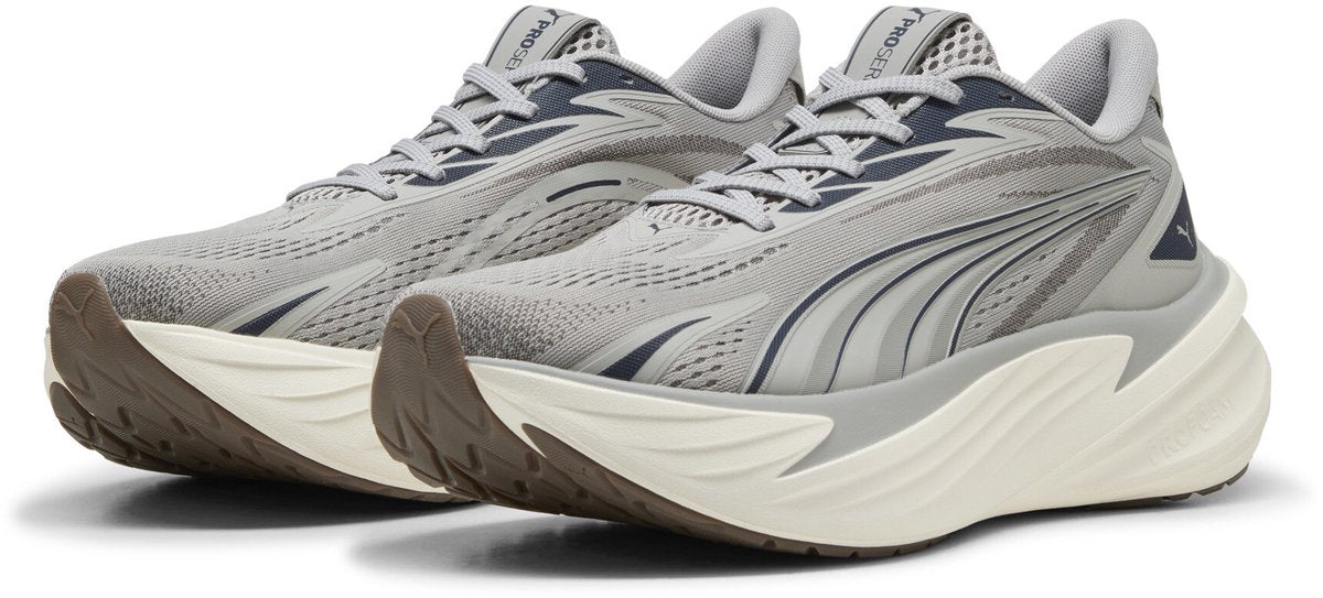Chaussures de sport unisexe Puma Maxima Pro - gris echo-warm blanc-gomme