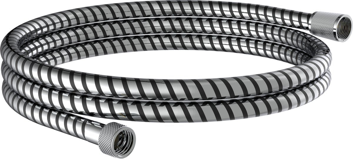 Flexible de douche Schütte elmo 200 - plastique - 200 cm - chrome noir