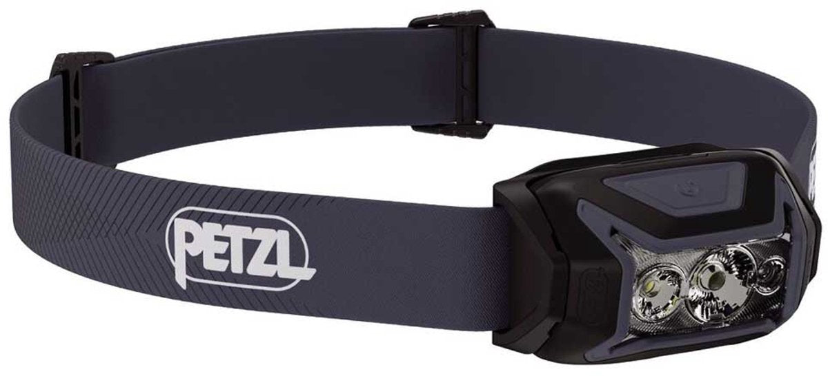 Petzl actik - lampe frontale - 450 lumens - légère et polyvalente - pour le camping, la randonnée et la course - noir