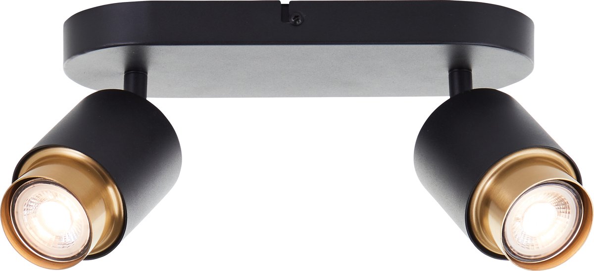 Brilliant Covelo - spot de plafond - gu10 2x5w - 3000k - or noir