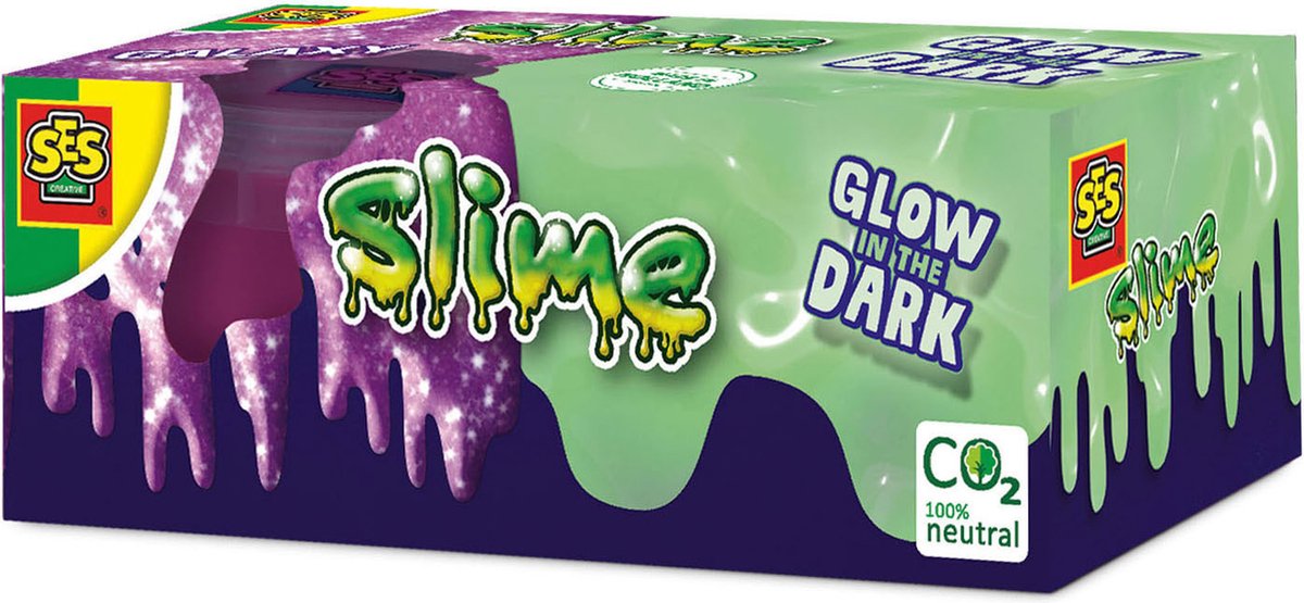 Ses creative ses slime - brille dans le noir 2x120gr