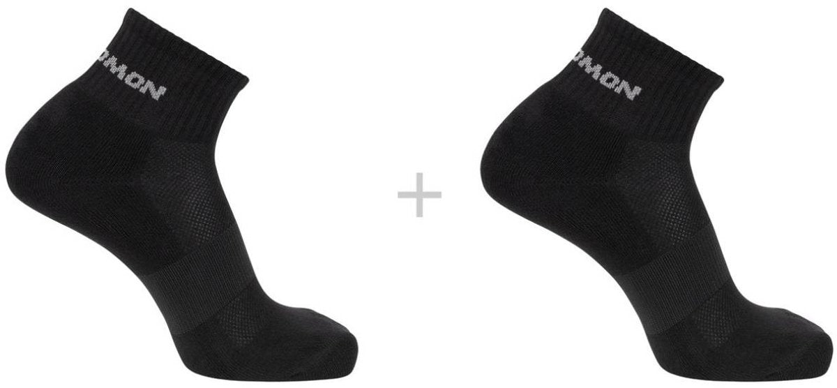 Salomon - chaussettes évasion | Paquet de 2 | chaussettes cheville | taille l 42-44 - noir