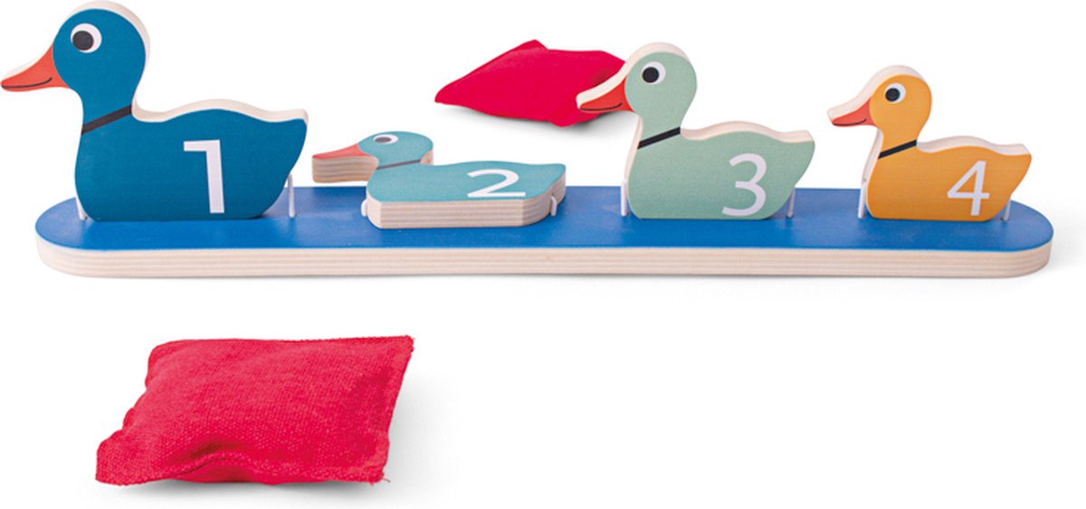 Bs jouets bs canards en rangée - bois fsc - jeu d'action - jeu de lancer - jeux pour enfants - jouets d'extérieur - jeux d'extérieur - jouets de plage - jeux d'extérieur - jouets de jardin - jouets en bois - à partir de 3 ans