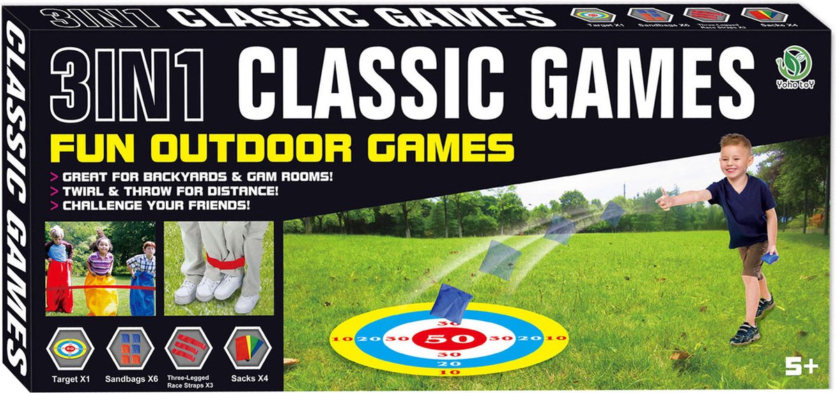 Jeux classiques d'extérieur Jeux d'extérieur 3 en 1