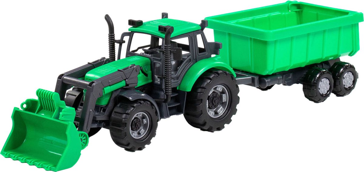 Tracteur Cavallino avec chargeur et supporter tuber-green, échelle 1:32