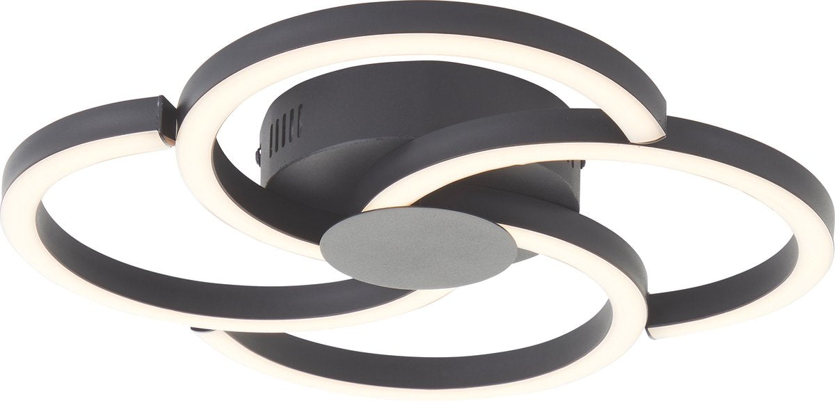 Brilliant fico - plafonnier - LED 18w - 3000k - noir