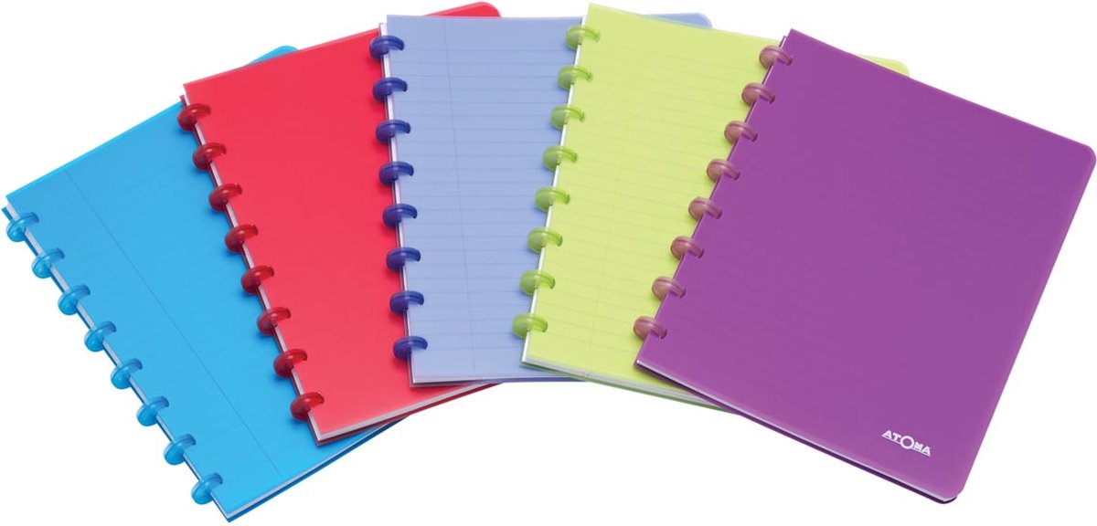 Atoma cahier a5 diamant 5x5mm 144 pages pp assortis - 10 pièces