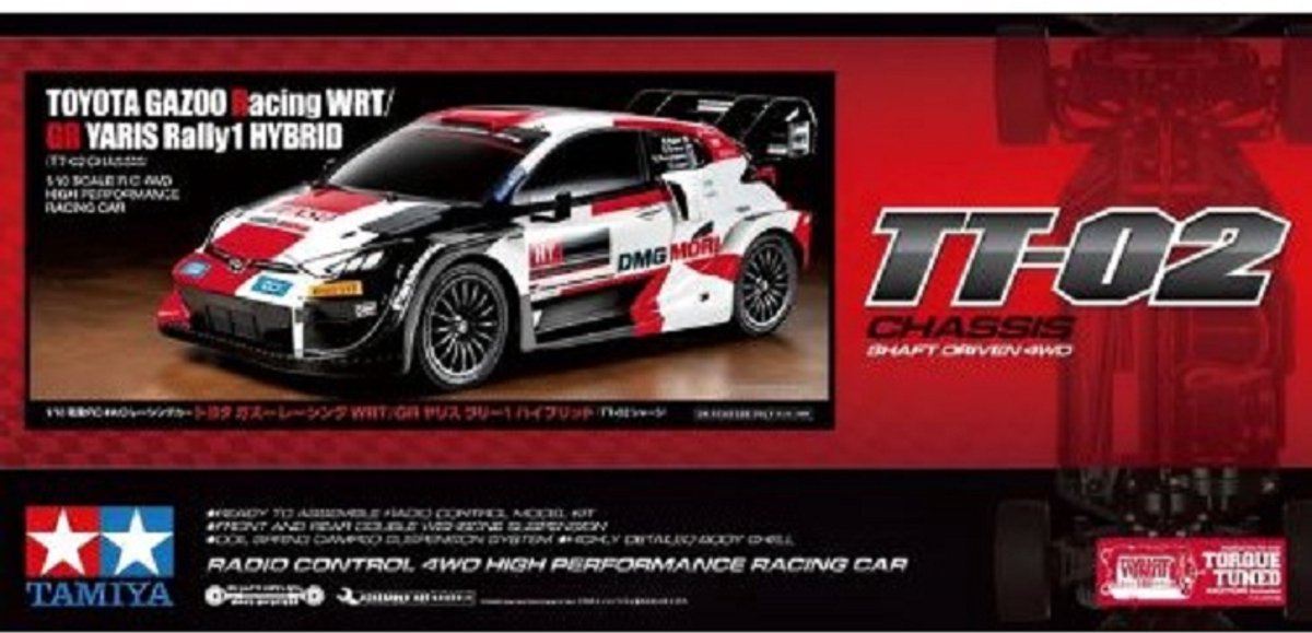 Tamiya modelbouwpakket auto - 58716 rc toyota gazoo racing wrt gr yaris rally1 hybrid rc plastic - 1:10 - modelbouw