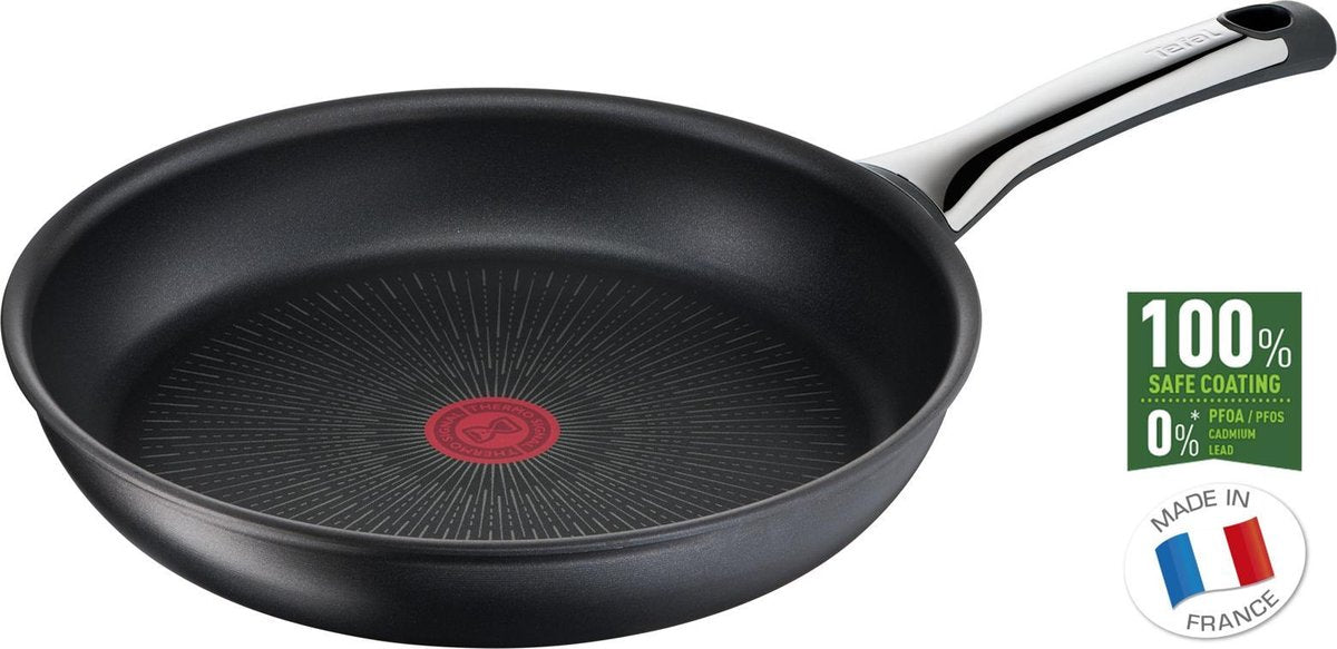 Poêle Tefal excellence - induction - 28cm - revêtement antiadhésif - capteur de température - noir