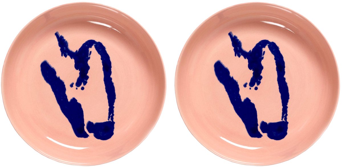 Serax - fête ottolenghi - assiette - rose bleu - 22 ø - 2 pièces