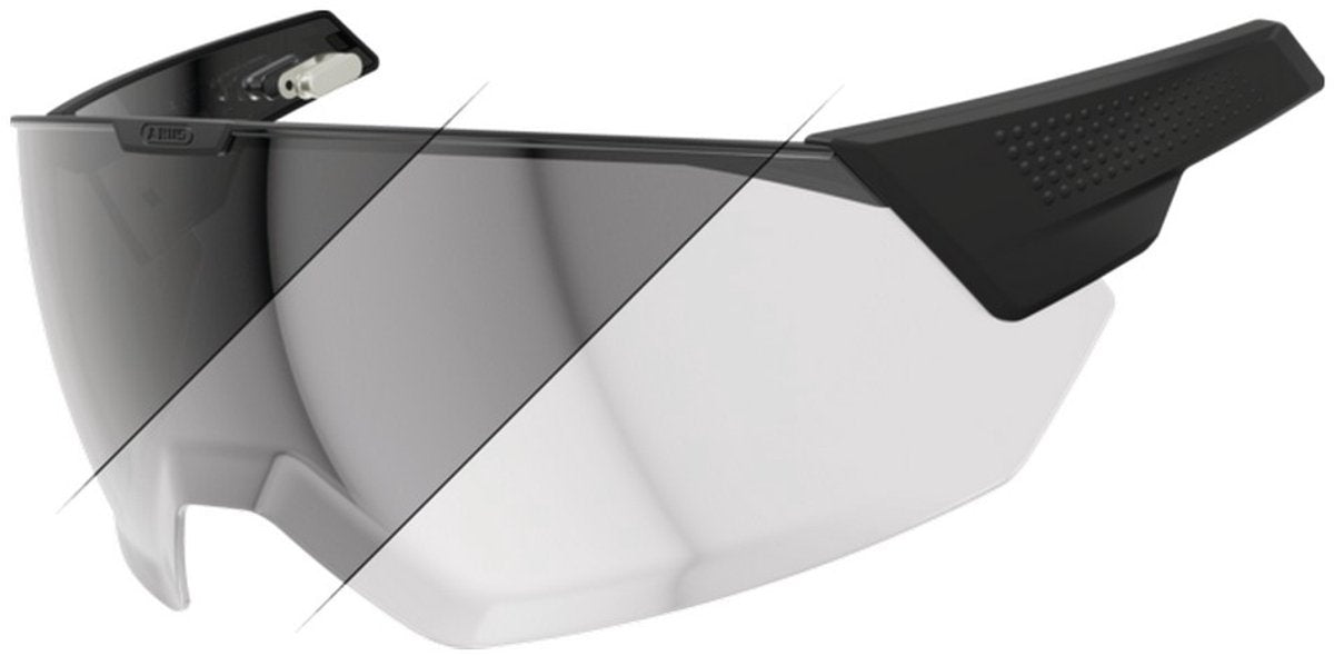 Visière magnétique Abus pour le casque de vélo hyp-e - et les variantes ace et bl.ace - visière de casque magnétique protège du vent et des intempéries - accessoires pour casque de vélo - taille s m, photocromique