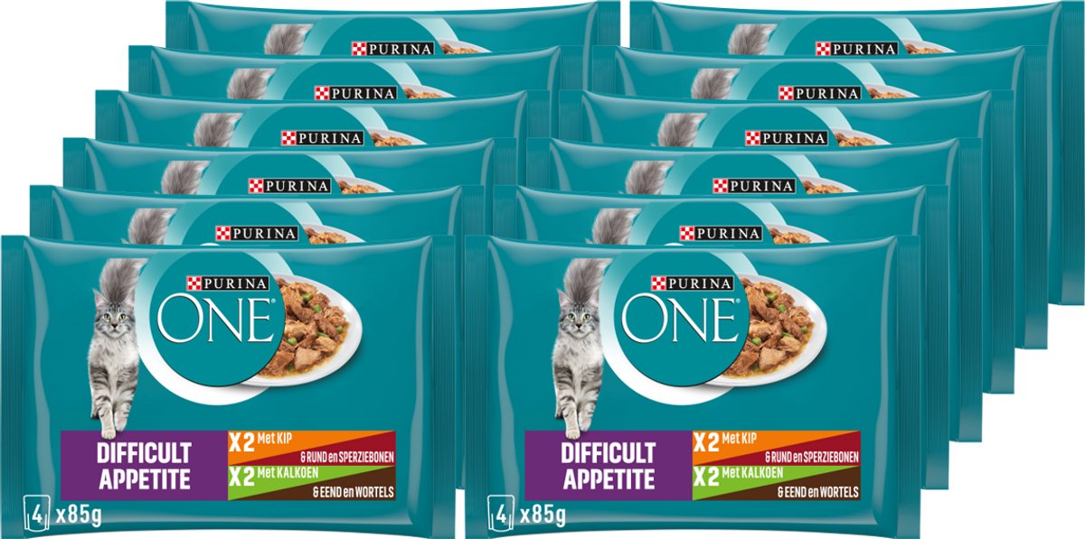 Purina one purina® one® appétit difficile - nourriture humide pour chats - poulet - 48 x 85 g