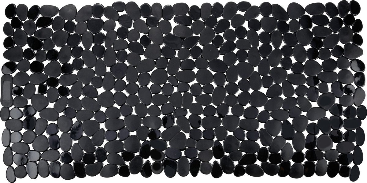 Wenko tapis de bain antidérapant paradise 71x36cm noir - tapis antidérapant pour le bain - avec ventouses
